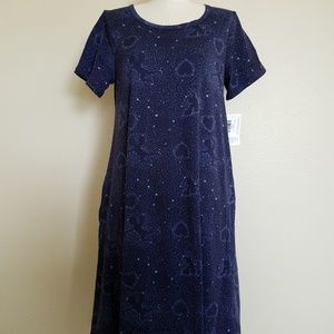 NWT Lularoe Valentines Jessie Dress Constellation